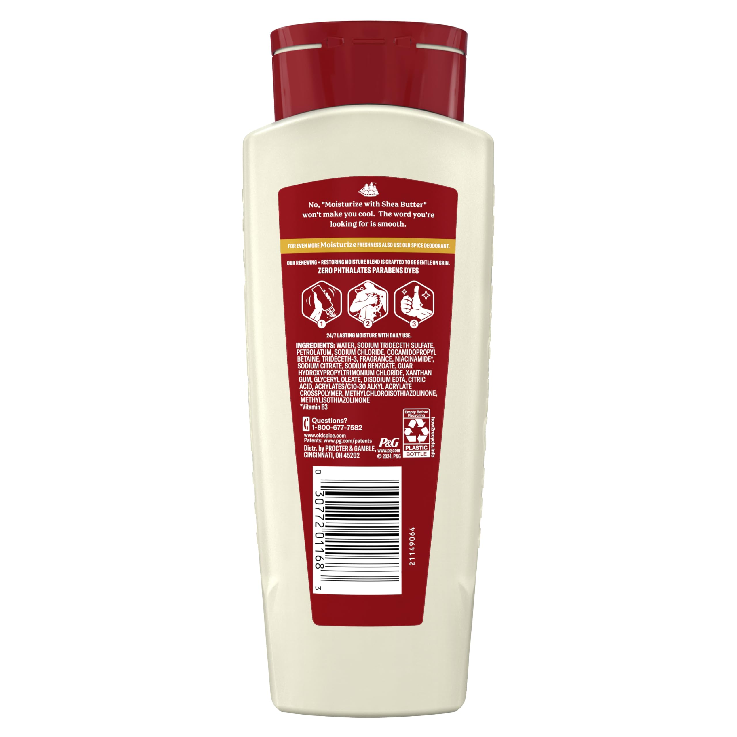 Old Spice berry-vanilla-amber notes depicted for confident mornings.