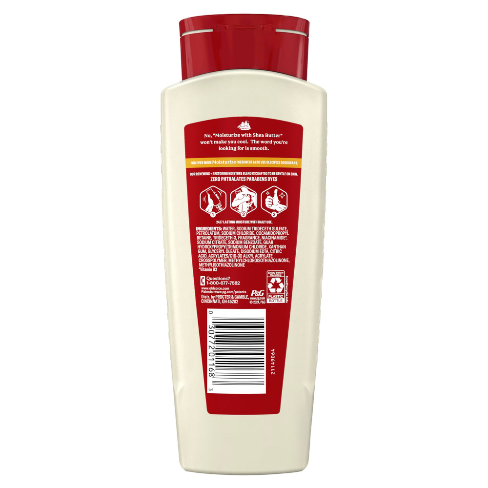 Old Spice berry-vanilla-amber notes depicted for confident mornings.