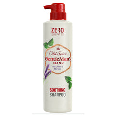 Old Spice Gentlemans Blend shampoo bottle front with lavender mint scent, refreshing cleanse for daily grooming