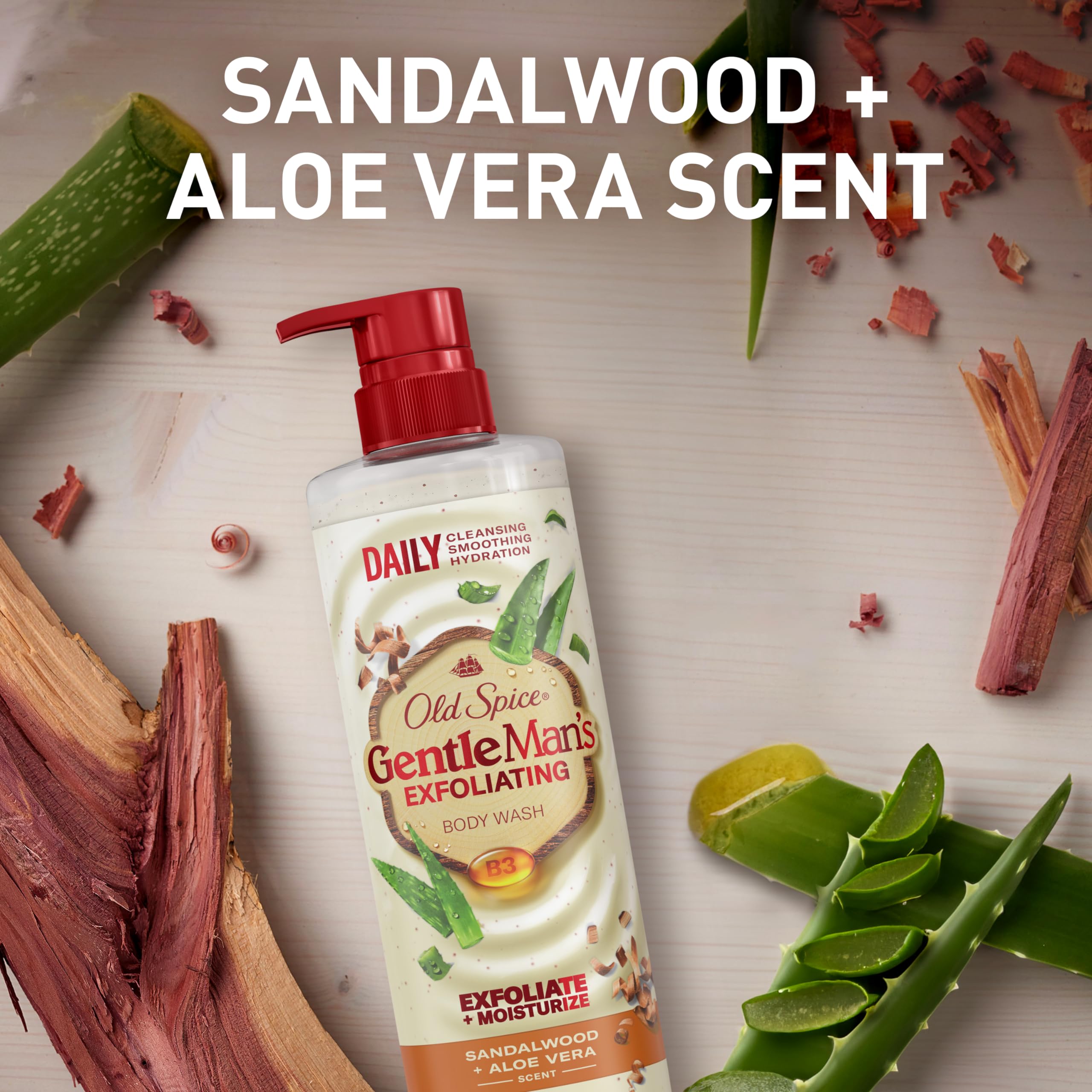 Old Spice GentleMan's Collection 4-pack on shelf showcases multi-bottle value.