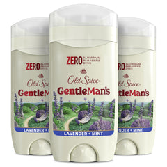 Old Spice GentleMan's deodorant 3-pack front view showing value pack for daily freshness.