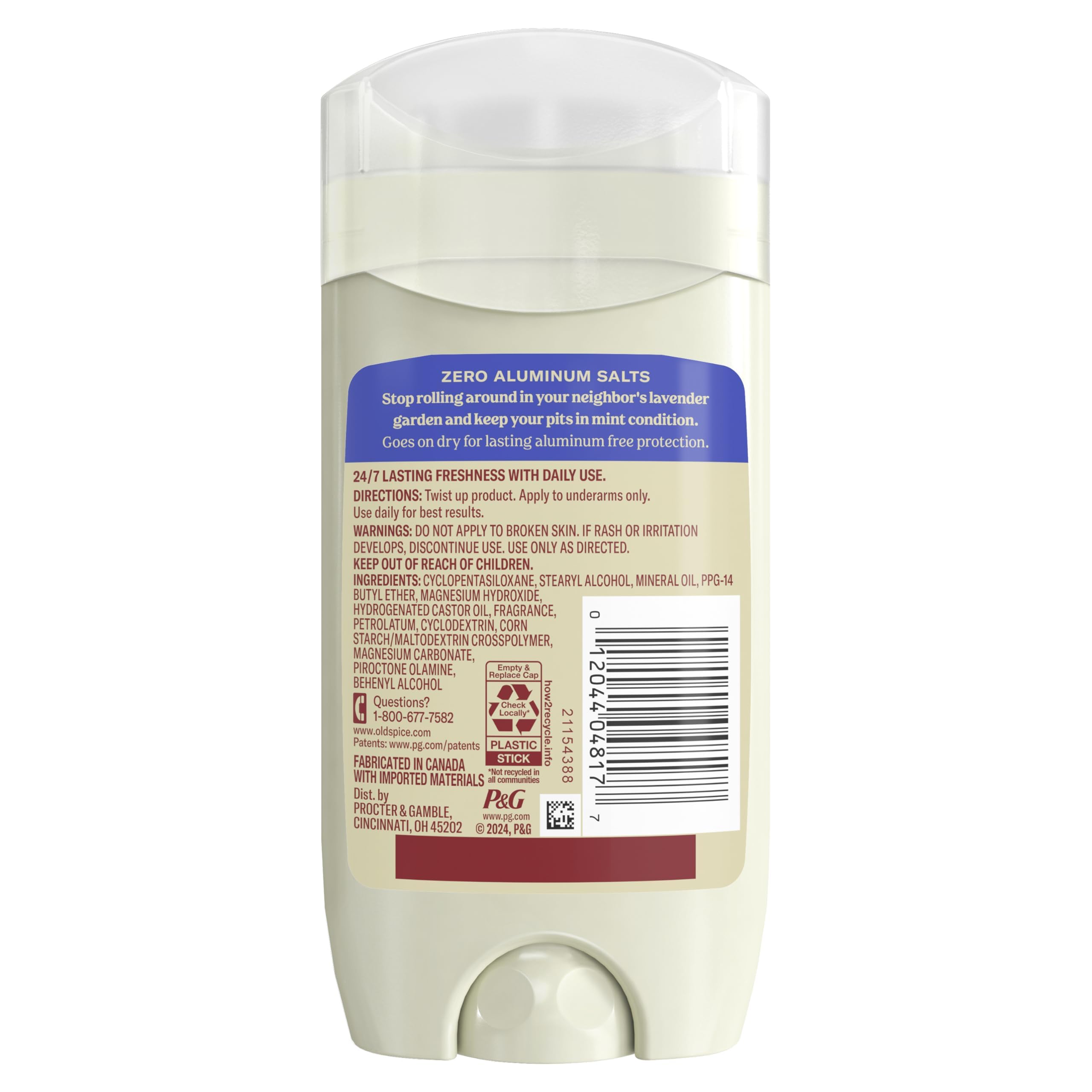 Old Spice GentleMan's lavender-mint aroma depiction highlighting fresh morning scent.