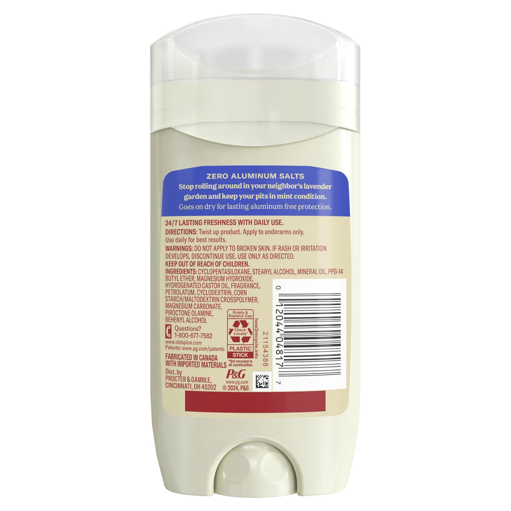 Old Spice GentleMan's lavender-mint aroma depiction highlighting fresh morning scent.