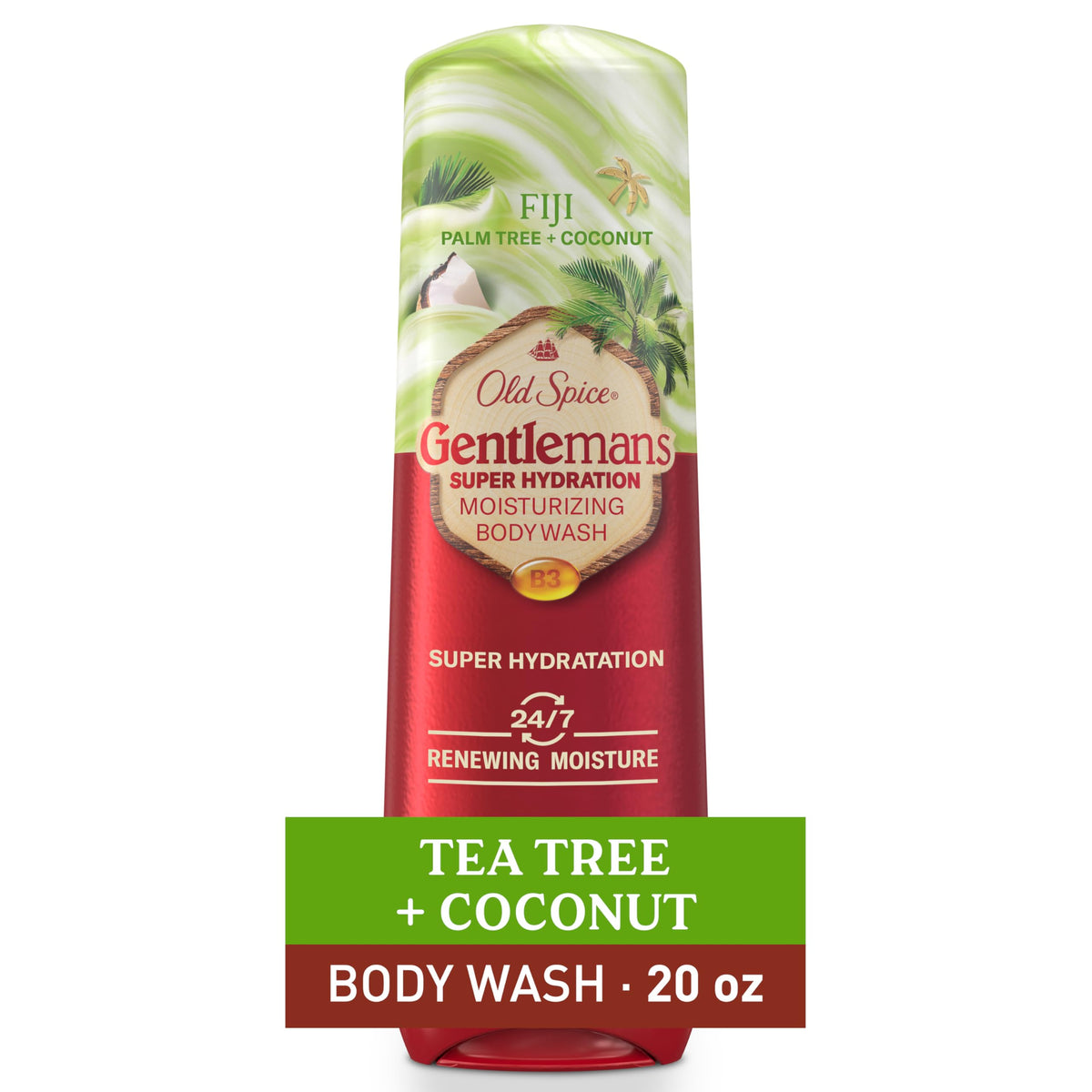 Old Spice Gentlemans Super Hydration bottle delivers 24/7 moisture for dry skin.