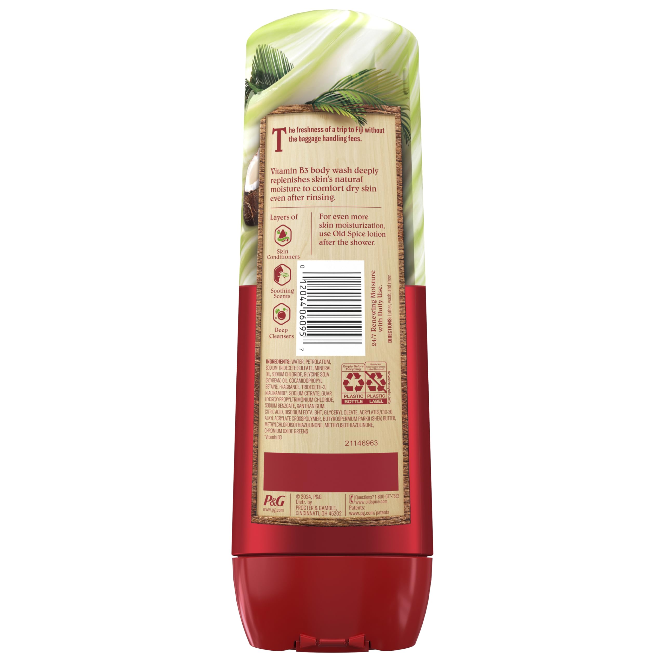 Old Spice Shower steam conveys refreshed skin and warm moisturization after rinse.