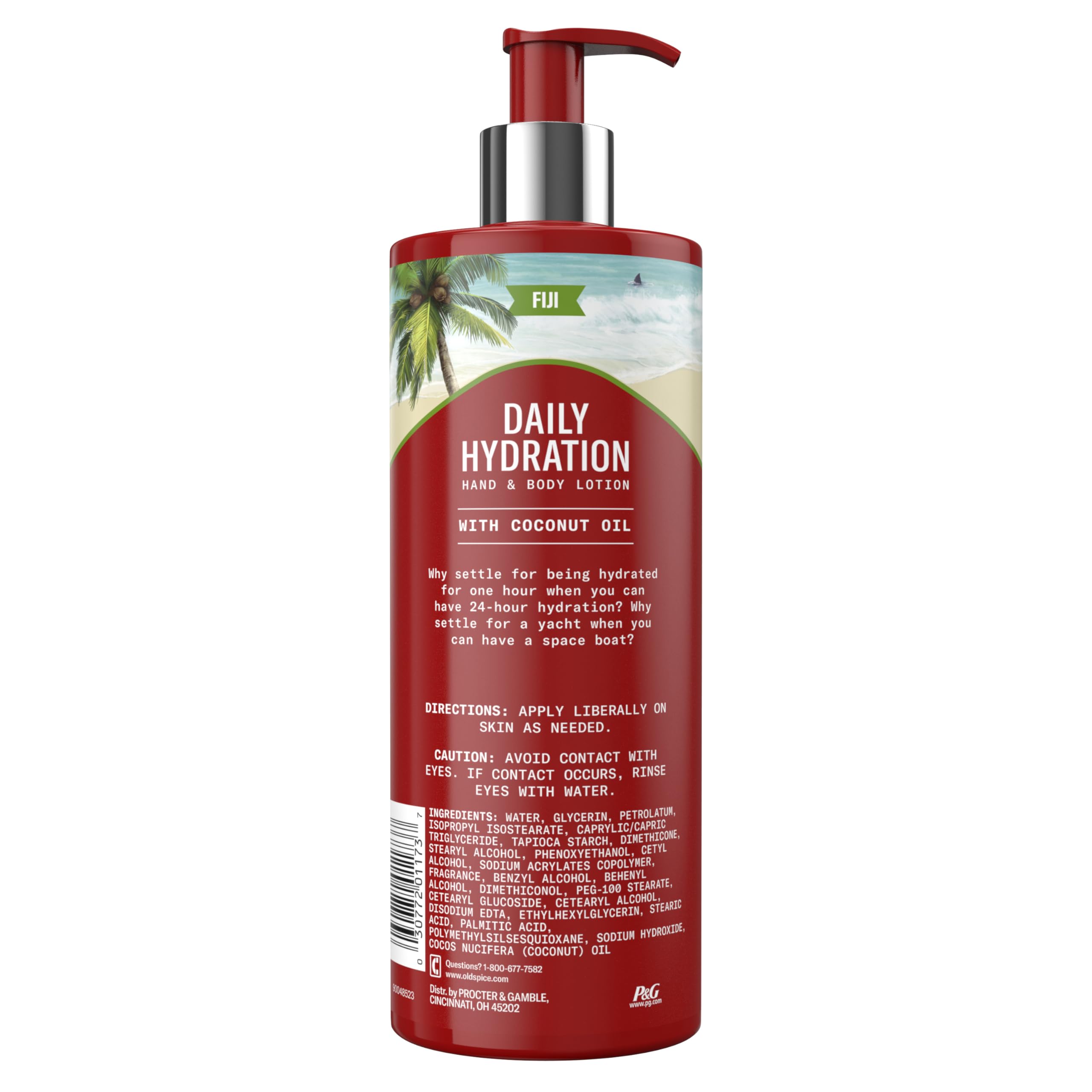 Old Spice Hand & Body Lotion pump bottle for easy, quick moisturization