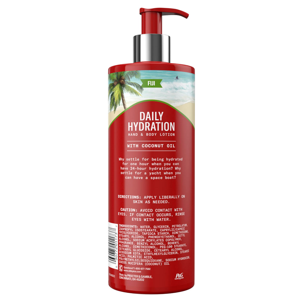 Old Spice Hand & Body Lotion pump bottle for easy, quick moisturization