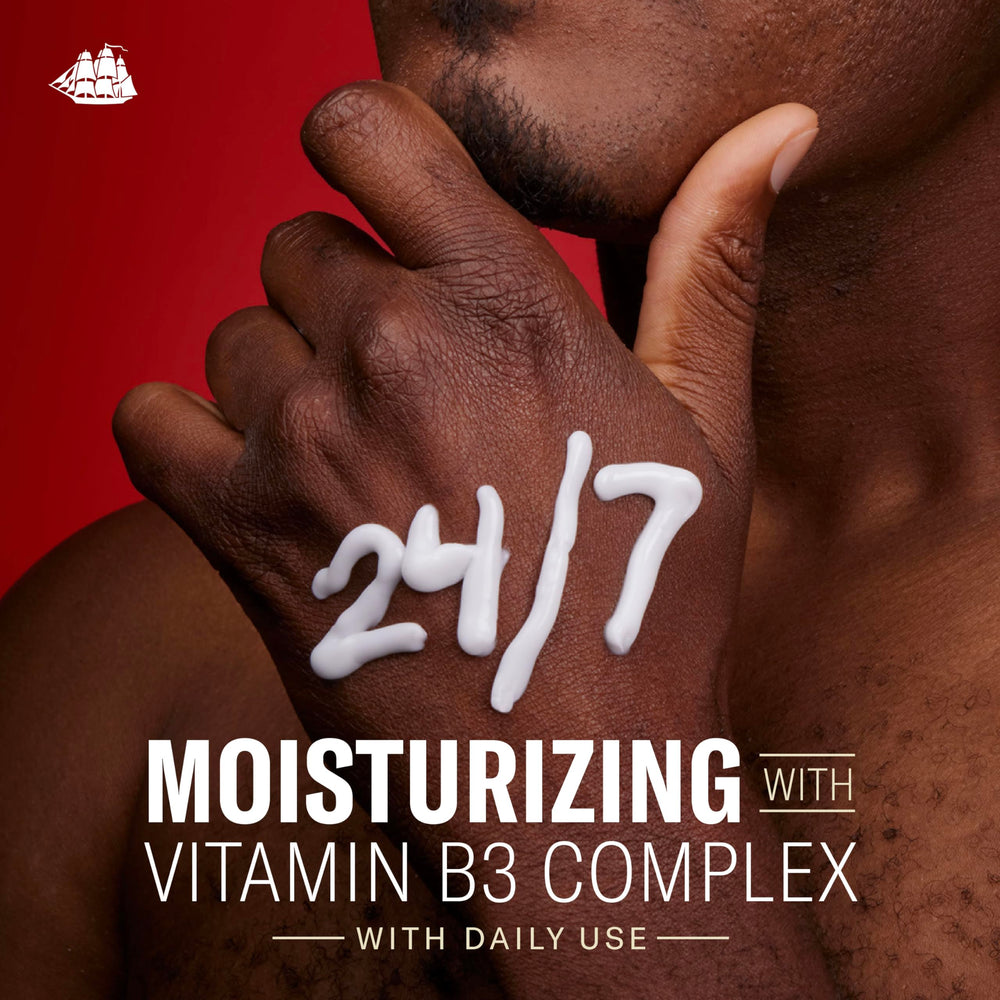 Old Spice lotion pump top shows fast-absorbing, lightweight, non-greasy feel.