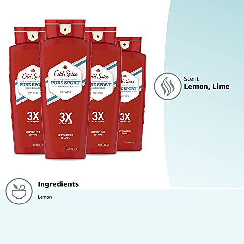 Old Spice High Endurance Body Wash 18oz front packaging supports quick showers