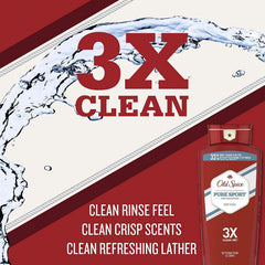 Old Spice High Endurance Body Wash Crisp Scent bottle-front showing bold daily ritual