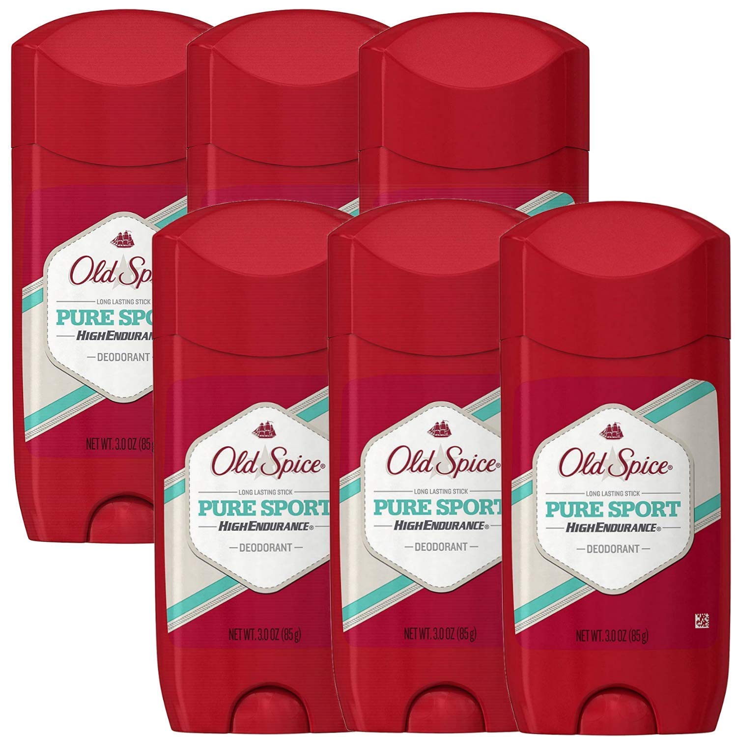 Old Spice High Endurance Pure Sport deodorant bottle shows long-lasting freshness