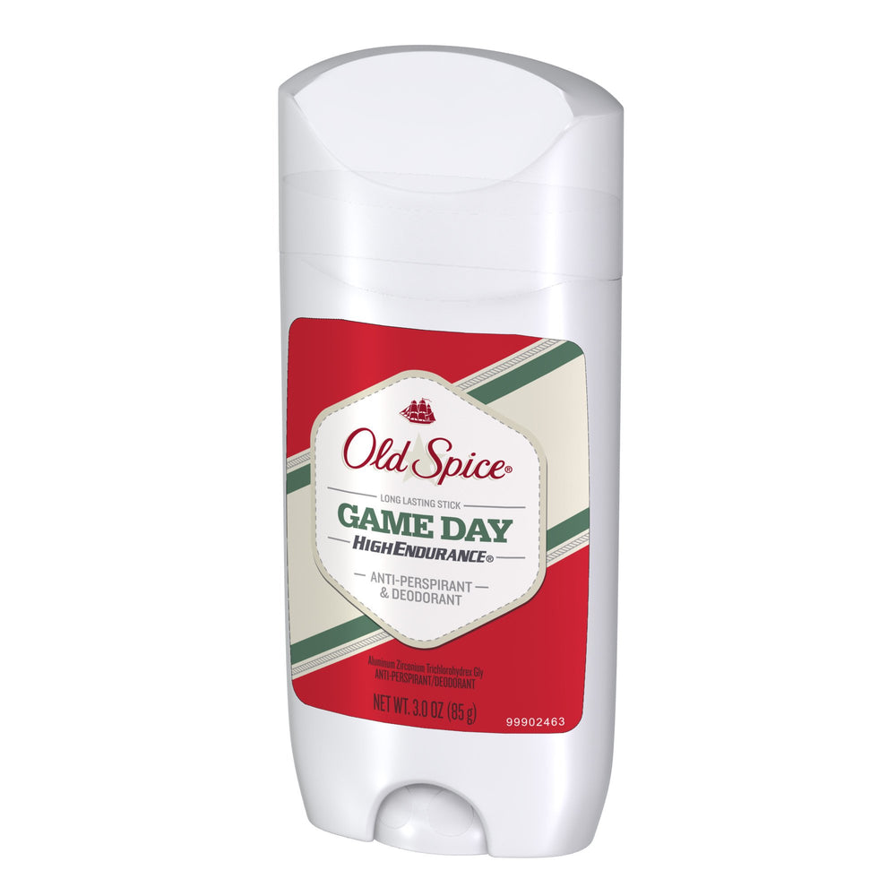 Old Spice High Endurance invisible stick demonstrates dry, invisible finish