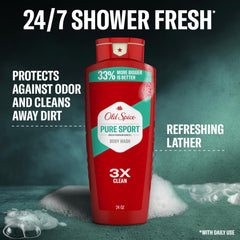 Old Spice High Endurance rich lather visible on skin during cleansing