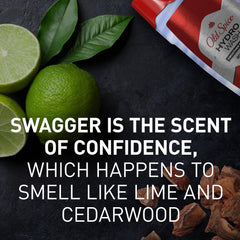 Old Spice Hydro Wash creamy lather demonstrates thorough cleansing and skin softness