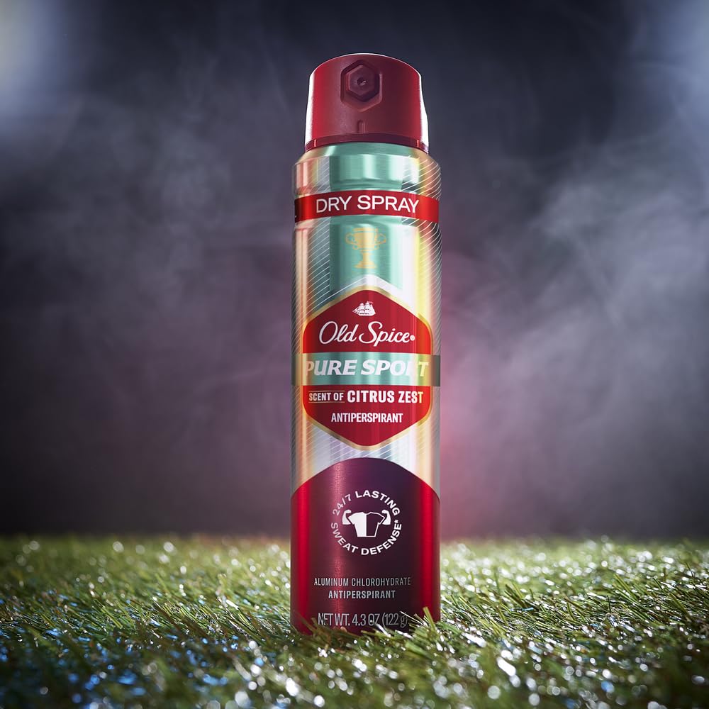 Old Spice invisible dry spray in action underarm application for quick protection and fresh feeling