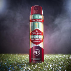 Old Spice invisible dry spray in action underarm application for quick protection and fresh feeling
