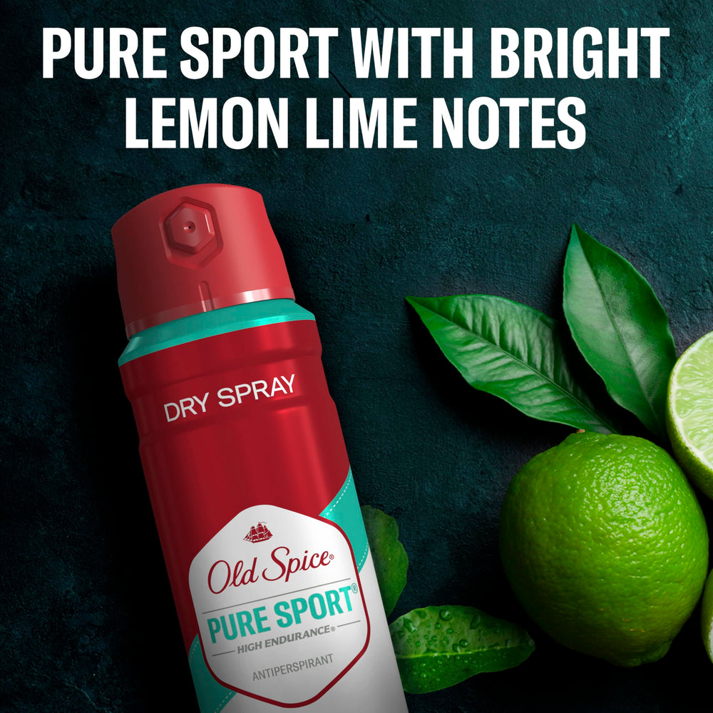 Old Spice long-lasting freshness cap detail emphasizes durable performance.