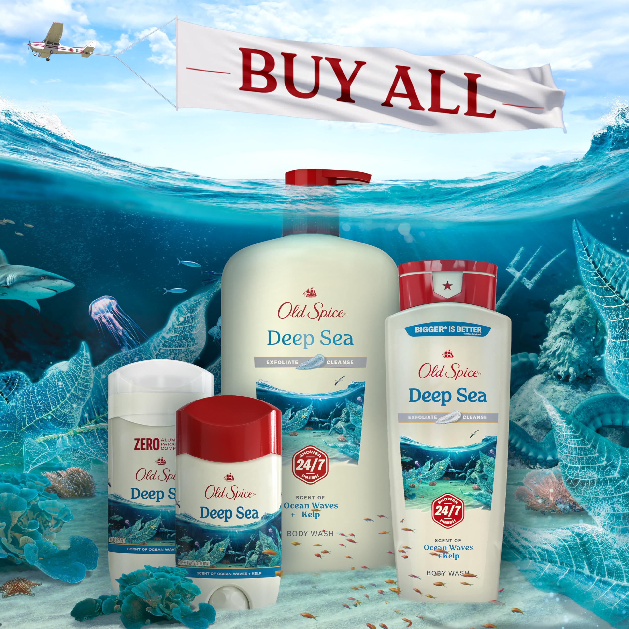 Old Spice Men's Care Collection suggests versatile, everyday freshness rituals.