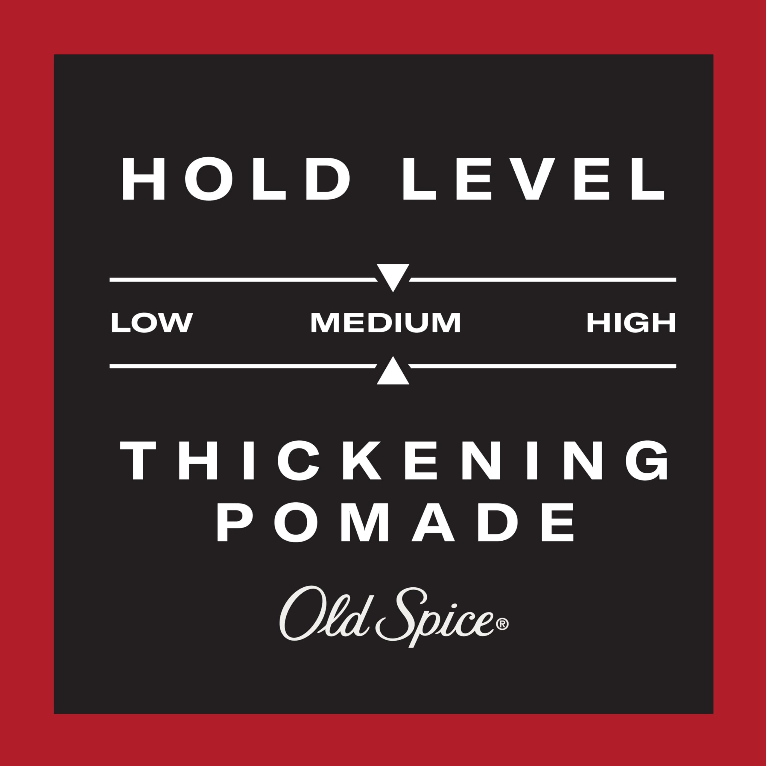 Old Spice men's styling pomade for controlled hold and day-long shape.