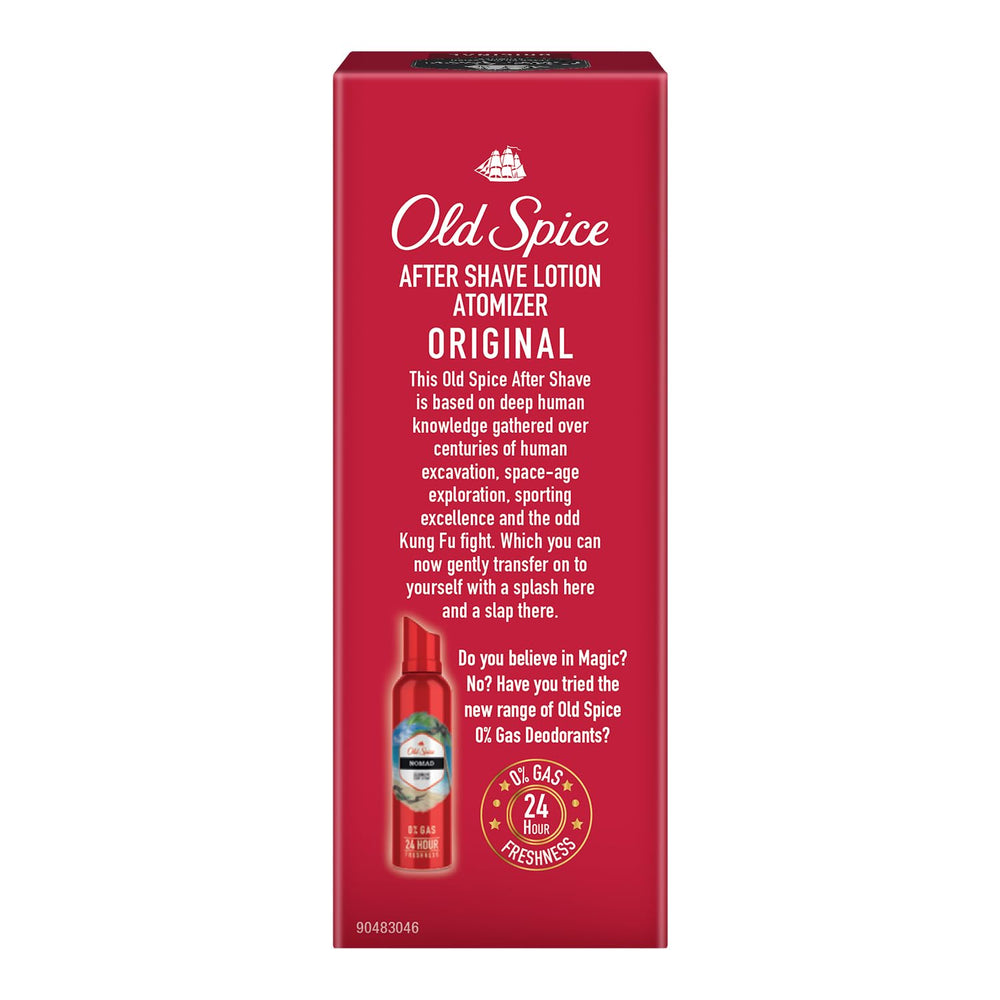Classic Old Spice branding reinforces timeless grooming routine and confidence