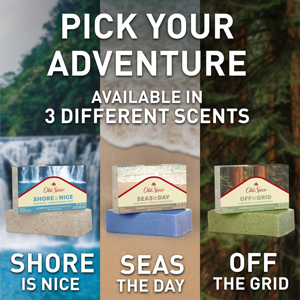 Old Spice Premium Bar Soap essential oils promote a spa-like shower experience.