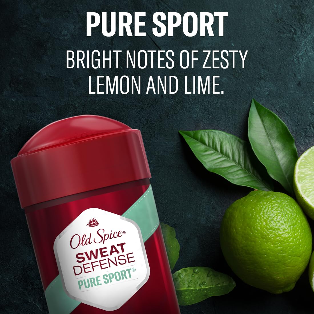 Old Spice Pure Sport Soft Solid application swipe illustrating easy application.
