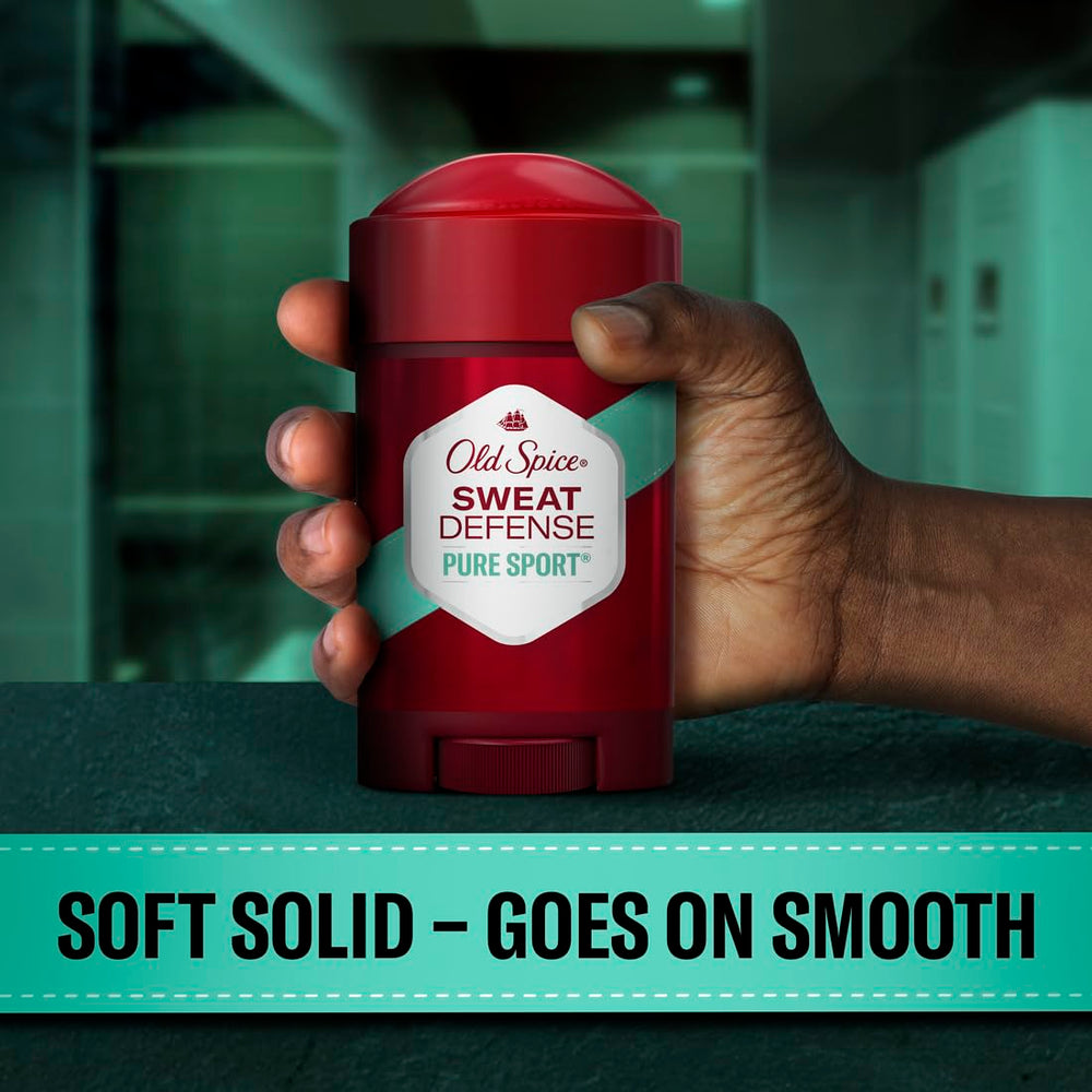 Old Spice Pure Sport Soft Solid front label highlighting sport inspired scent.