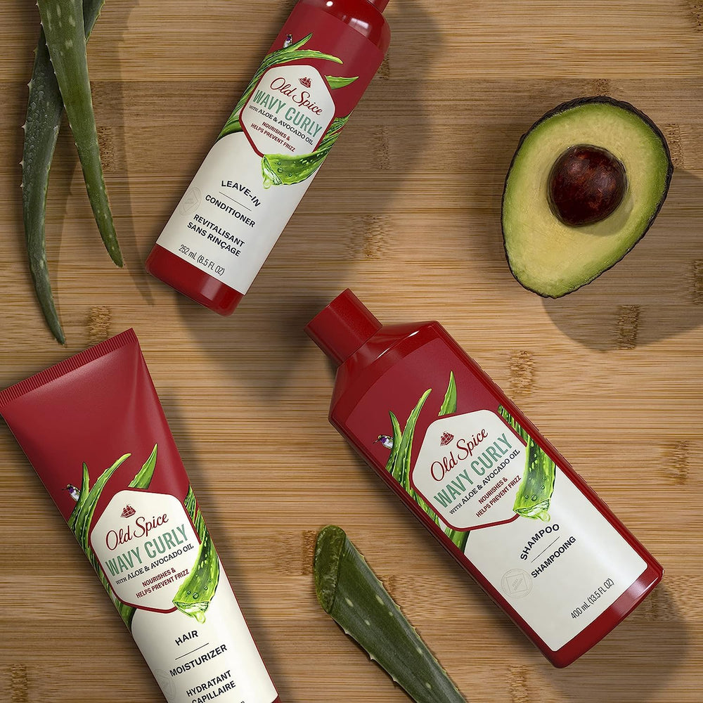 Old Spice Shampoo and Conditioner set packaging on display for simplified grooming routine