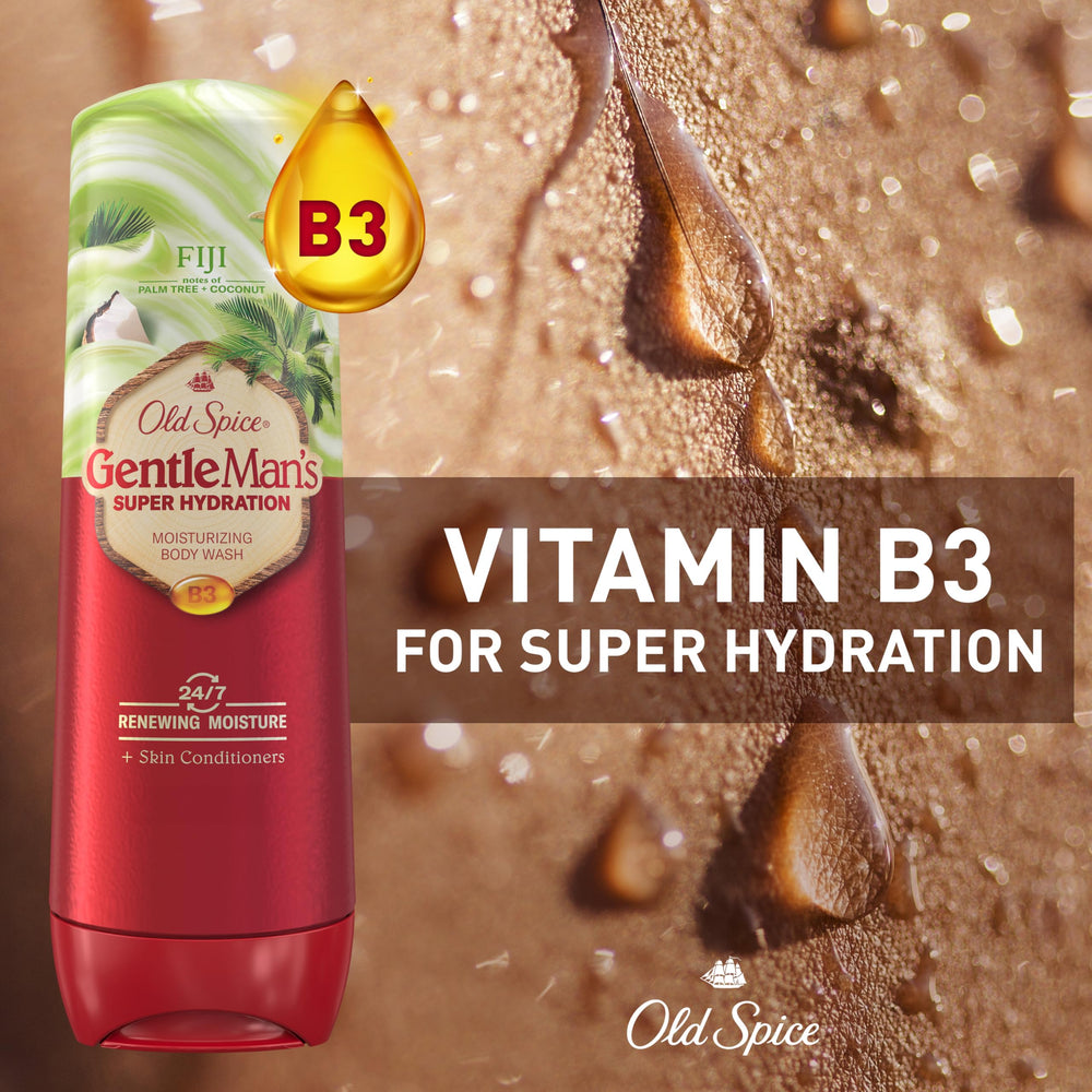 Old Spice Skin Conditioners Vitamin B3 highlights nourishment for balanced skin.