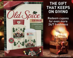 Old Spice Snickerdudel body wash bottle with gourmet sugar-cookie aroma for pampering showers.