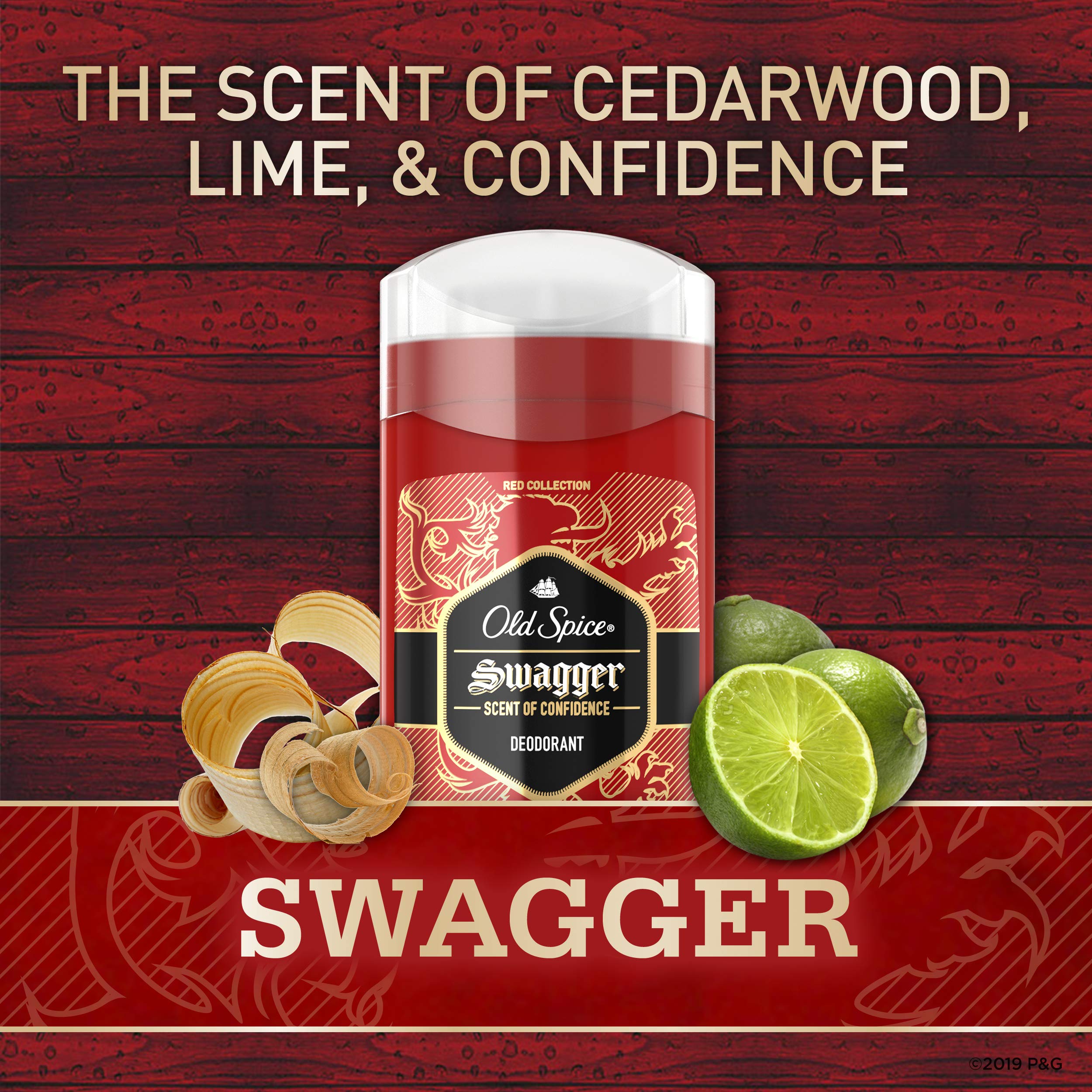 Old Spice Swagger Lime & Cedarwood application close-up suggests easy daily use