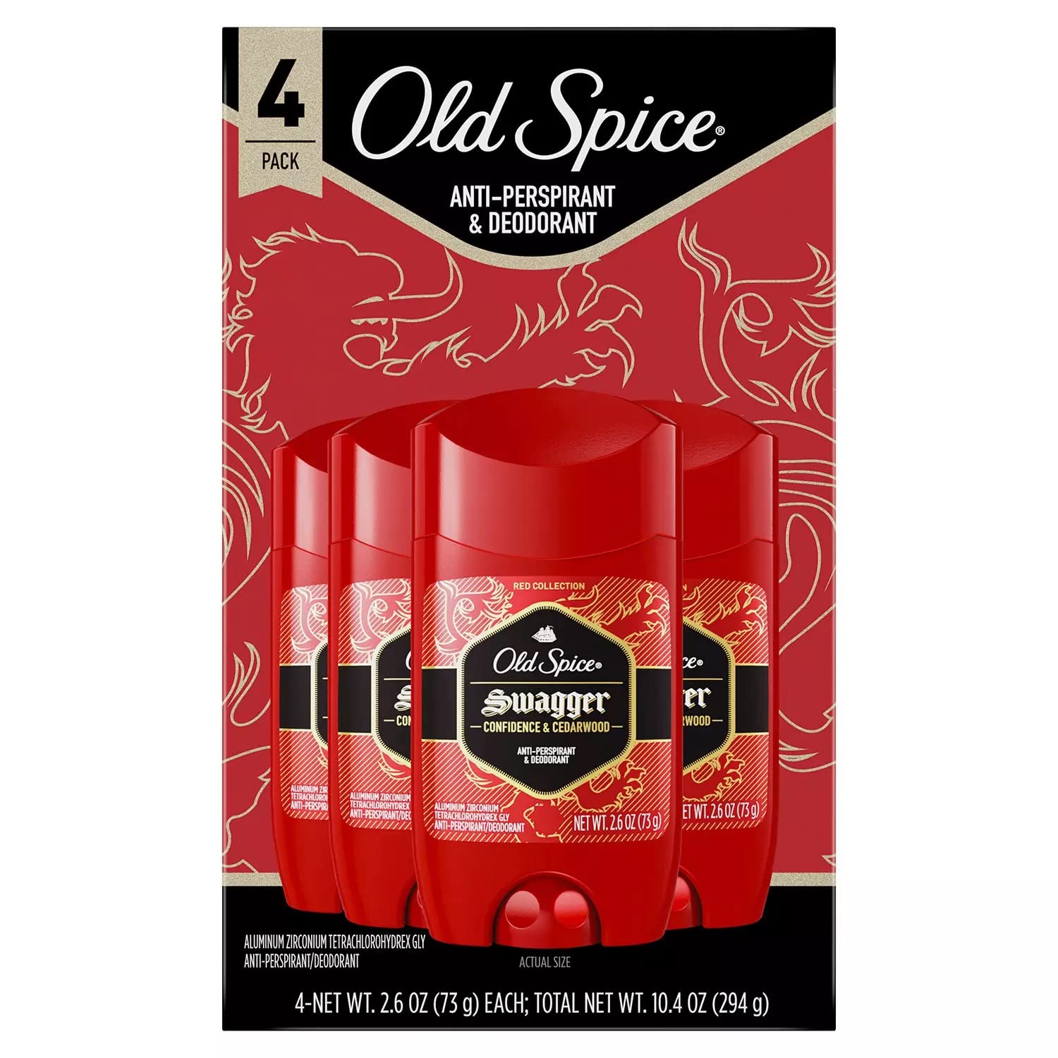 Old Spice Swagger solid deodorant application demonstrates invisible protection against odor and sweat.