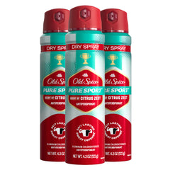 Old Spice Sweat Defense dry spray bottle provides fast, dry application for all-day freshness