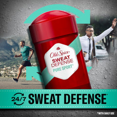 Old Spice Sweat Defense pack-of-2-dispense illustrating long-lasting aroma