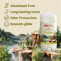 Old Spice Timber deodorant stick application demonstrates easy glide and daily freshness