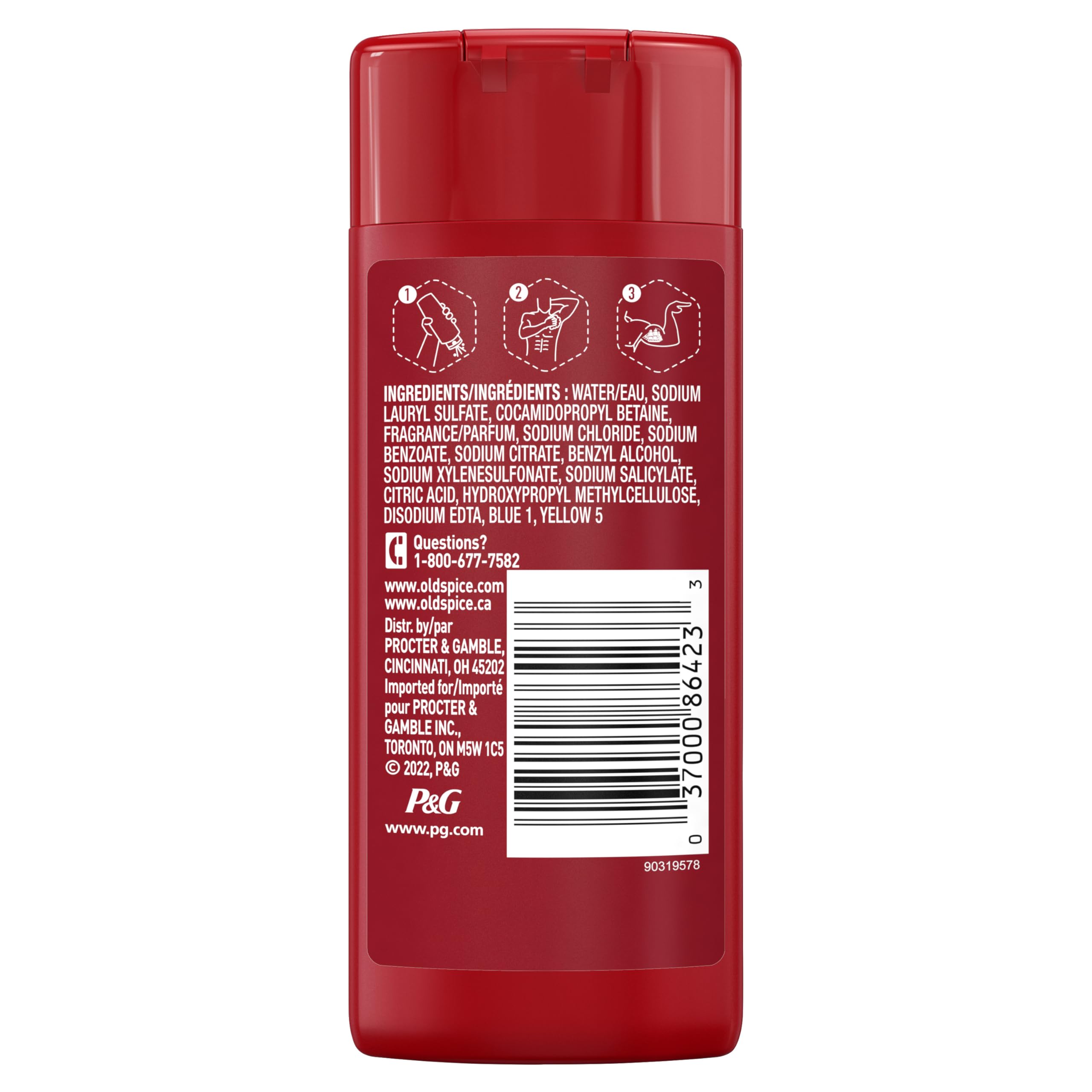 Old Spice Timber aluminum-free formula label on packaging.
