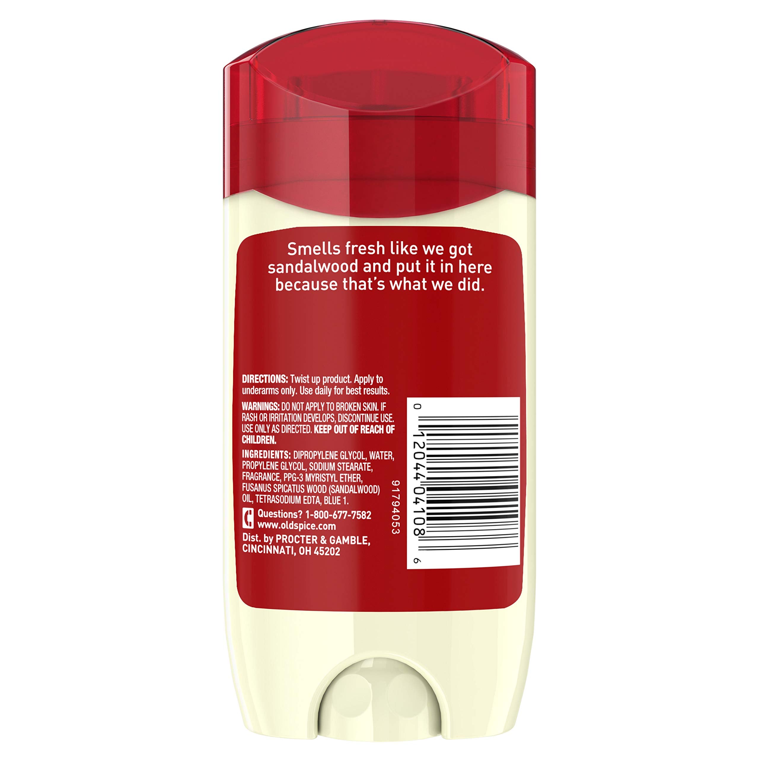 Old Spice Timber Sandalwood deodorant application-angle demonstrates smooth glide and fresh fragrance.