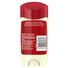 Old Spice Timber Sandalwood deodorant application-angle demonstrates smooth glide and fresh fragrance.