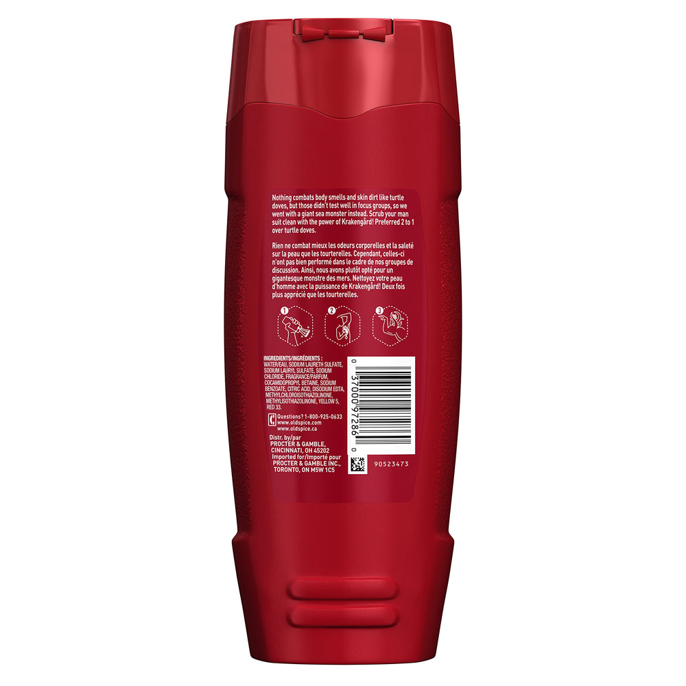Old Spice Wild lather-foam capturing rich scent and deep-cleaning feel