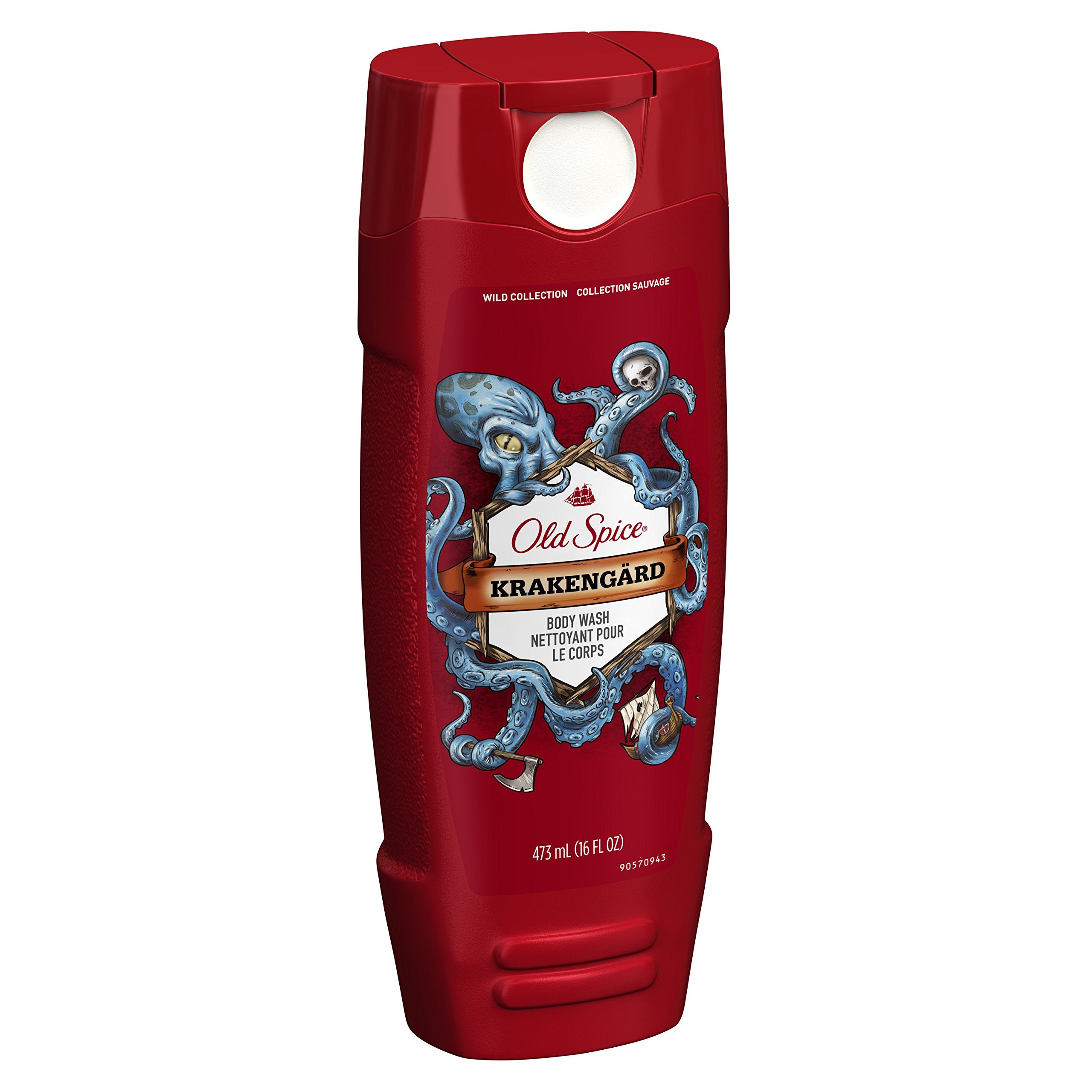 Old Spice Wild splash highlighting energizing scent during post-shower ritual
