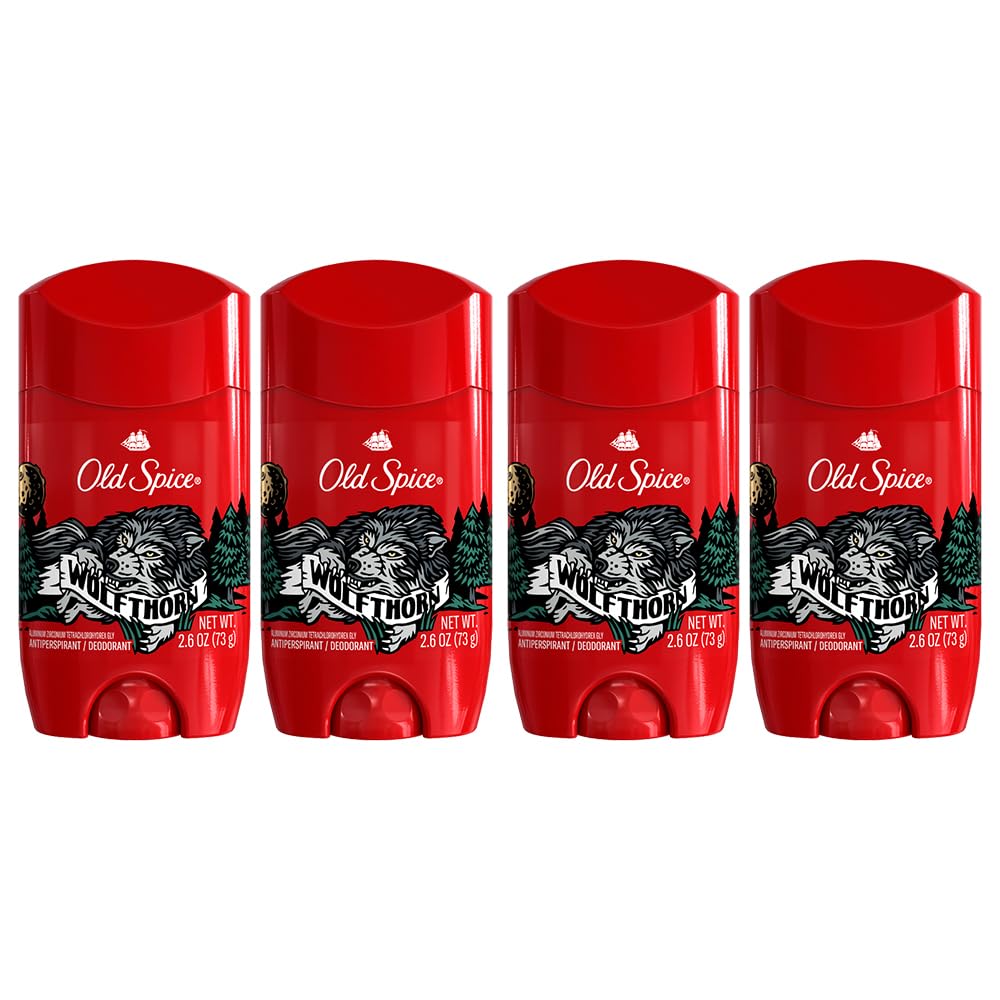 Old Spice Wolfthorn invisible solid stick for daily, odor-free protection.