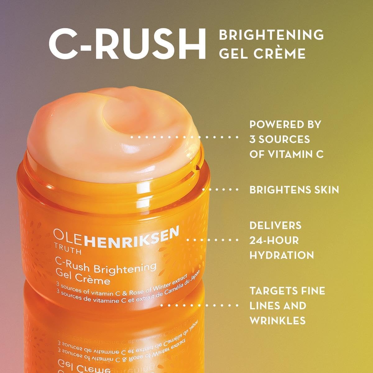 Packaging closeup of Ole Henriksen C-Rush Brightening Gel Creme travel set