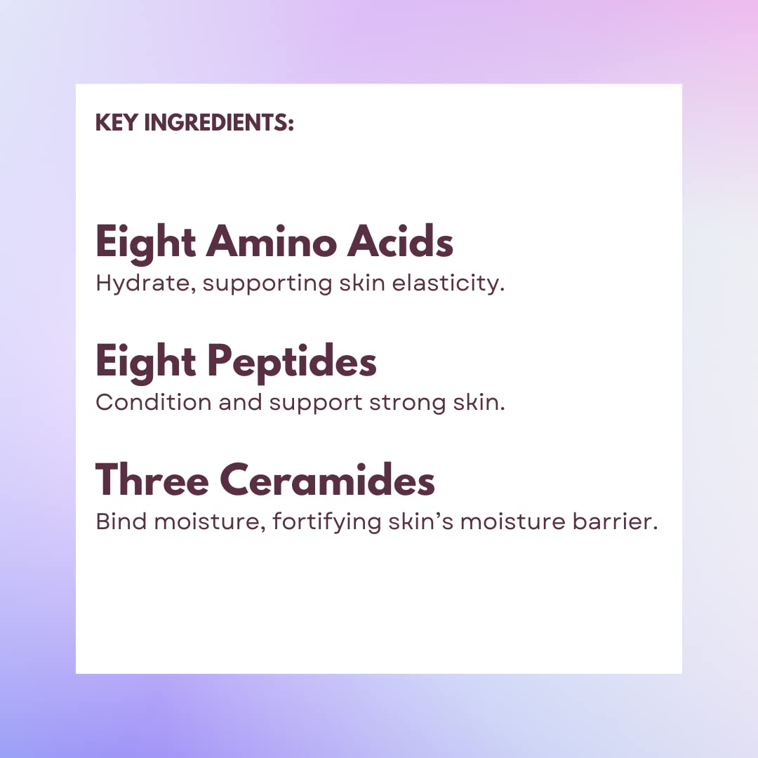 Ole Henriksen Peptide Boost Strength Trainer Duo application texture on skin demonstrates instant hydration.