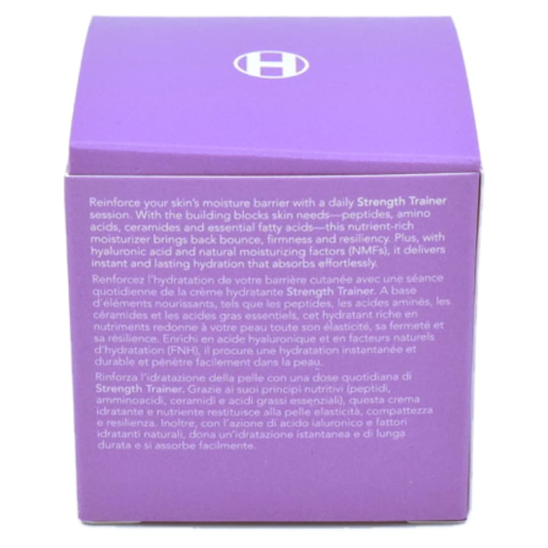 Ole Henriksen Peptide Boost Strength Trainer Duo bathroom shelf display emphasizes vegan, cruelty-free routine.