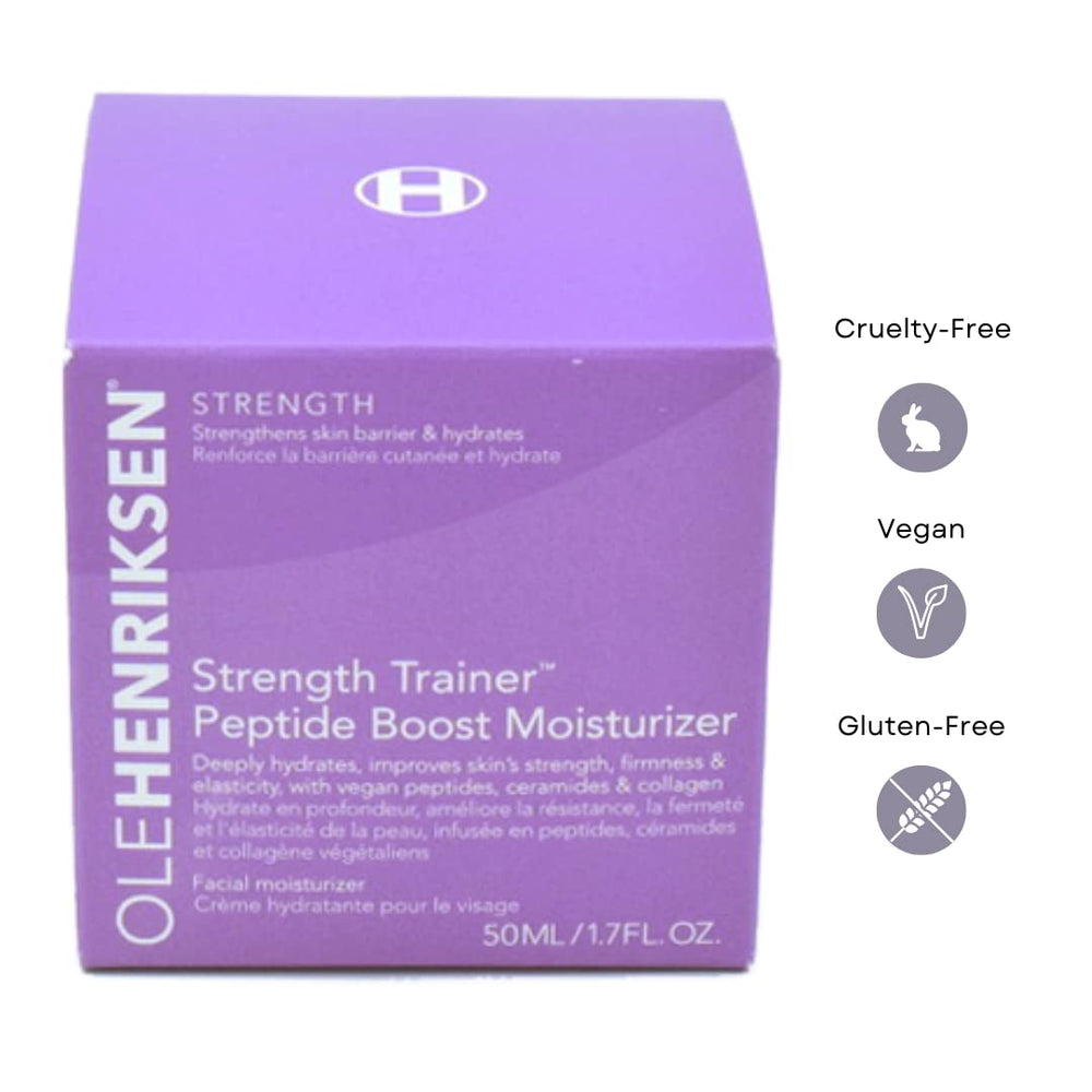 Ole Henriksen Peptide Boost Strength Trainer Duo routine setup promotes daily hydration renewal.