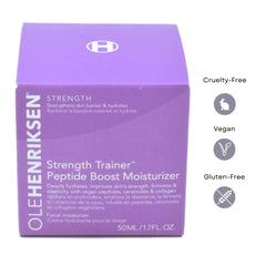 Ole Henriksen Peptide Boost Strength Trainer Duo routine setup promotes daily hydration renewal.