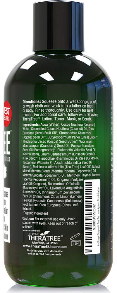 Oleavine TheraTree face and body cleanse for balanced skin after shower