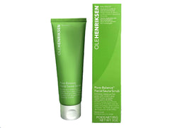 Ole Henriksen Pore-Balance Scrub jar showing dual-action exfoliation for purified pores and oil control