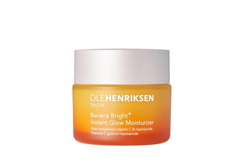 Oleh Henriksen BananaBright+ Instant Glow Moisturizer bottle brightens skin and hydrates.