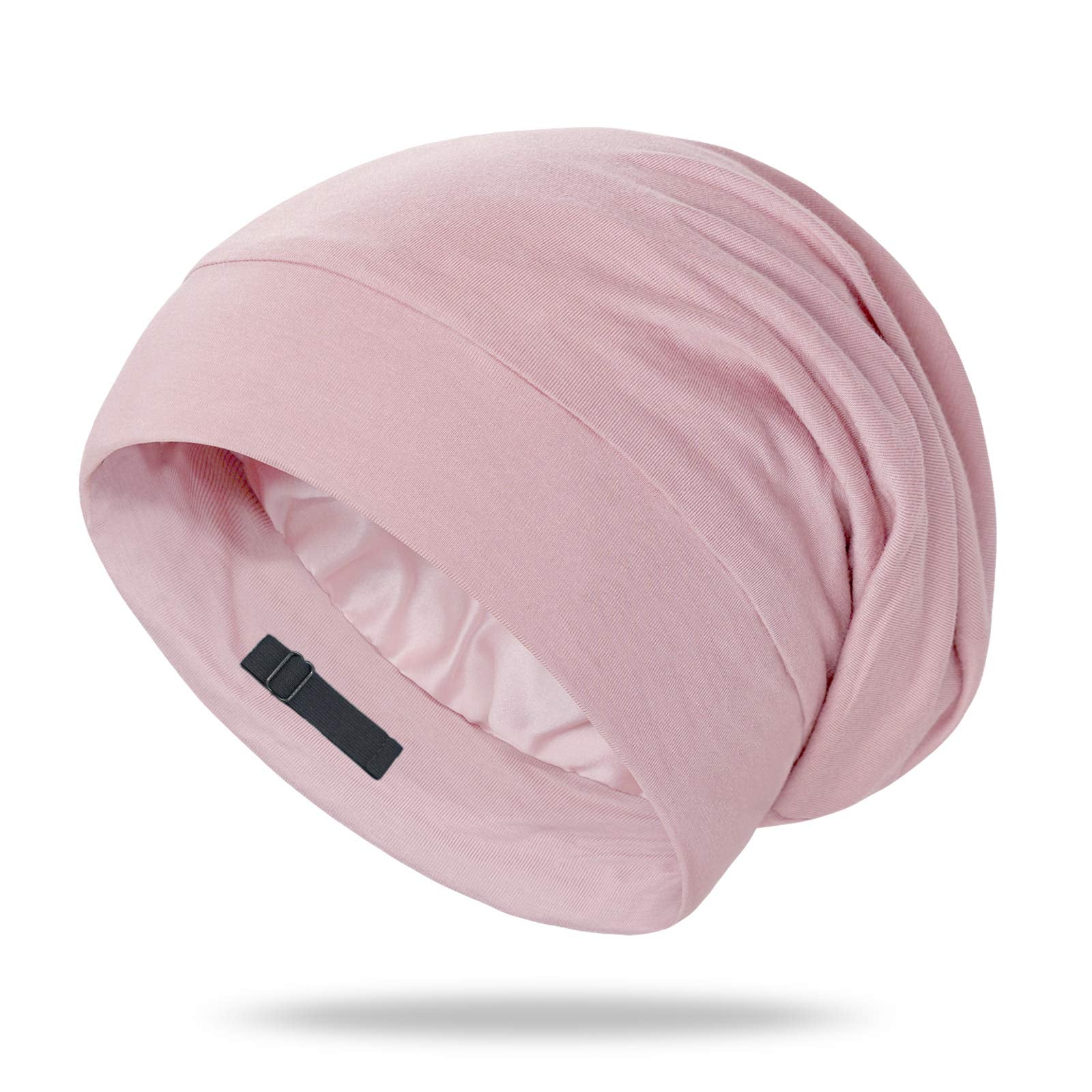 OLESILK mulberry silk bonnet close-up showing smooth fabric and frizz protection.